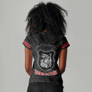Harlem Hellfighters Women V-Neck T-Shirt Harlem Rattlers - Don't Tread on Me - African Pride