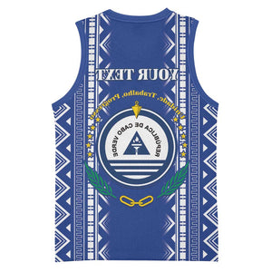 Personalised Cape Verde Basketball Jersey Grey Headed Kingfisher - Coat Of Arms - African Pride