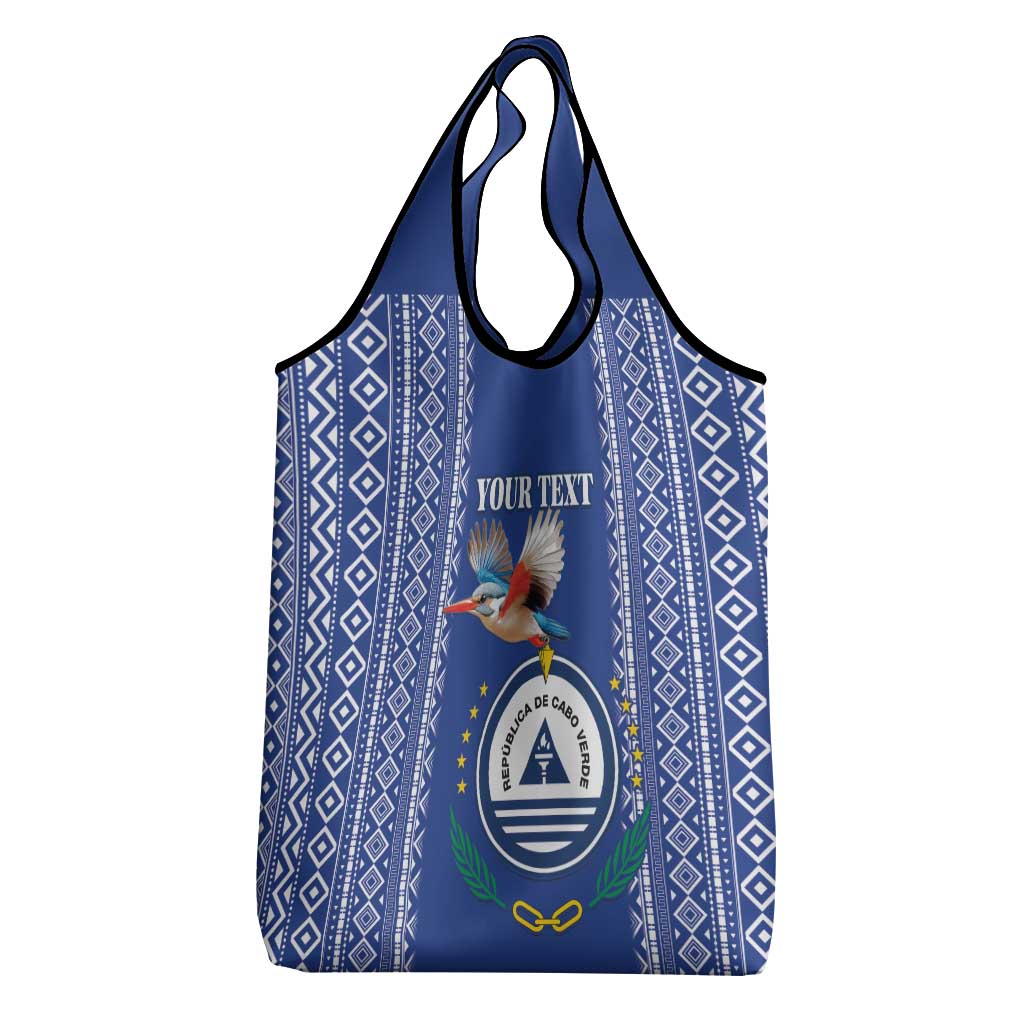 Personalised Cape Verde Grocery Bag Grey Headed Kingfisher - Coat Of Arms