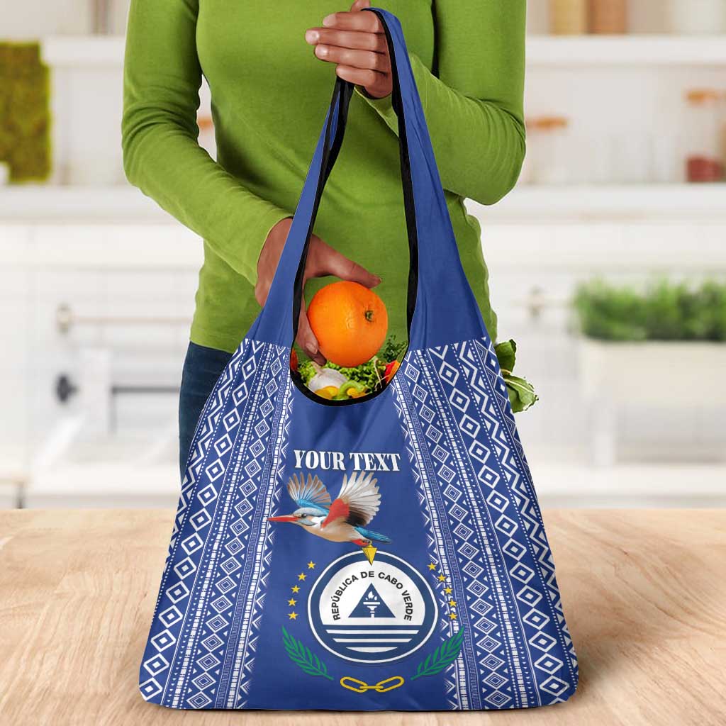 Personalised Cape Verde Grocery Bag Grey Headed Kingfisher - Coat Of Arms