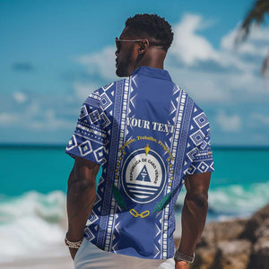 Personalised Cape Verde Hawaiian Shirt Grey Headed Kingfisher - Coat Of Arms