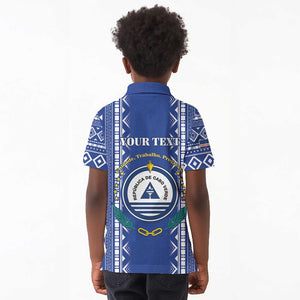 Personalised Cape Verde Kid Polo Shirt Grey Headed Kingfisher - Coat Of Arms