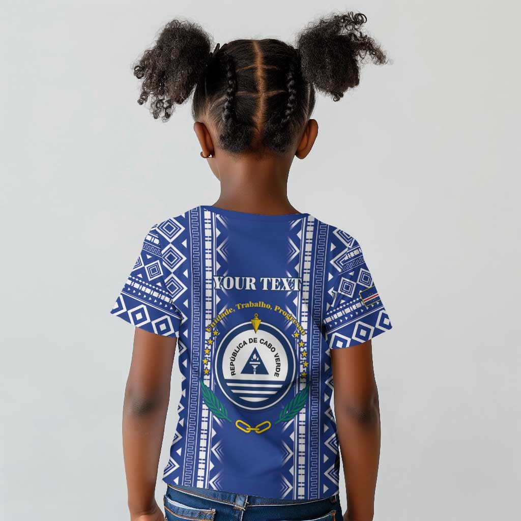 Personalised Cape Verde Kid T shirt Grey Headed Kingfisher - Coat Of Arms