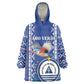 Personalised Cape Verde Kid Wearable Blanket Hoodie Grey Headed Kingfisher - Coat Of Arms