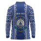 Personalised Cape Verde Long Sleeve Polo Shirt Grey Headed Kingfisher - Coat Of Arms