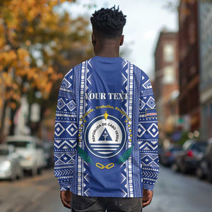 Personalised Cape Verde Long Sleeve Shirt Grey Headed Kingfisher - Coat Of Arms LT15
