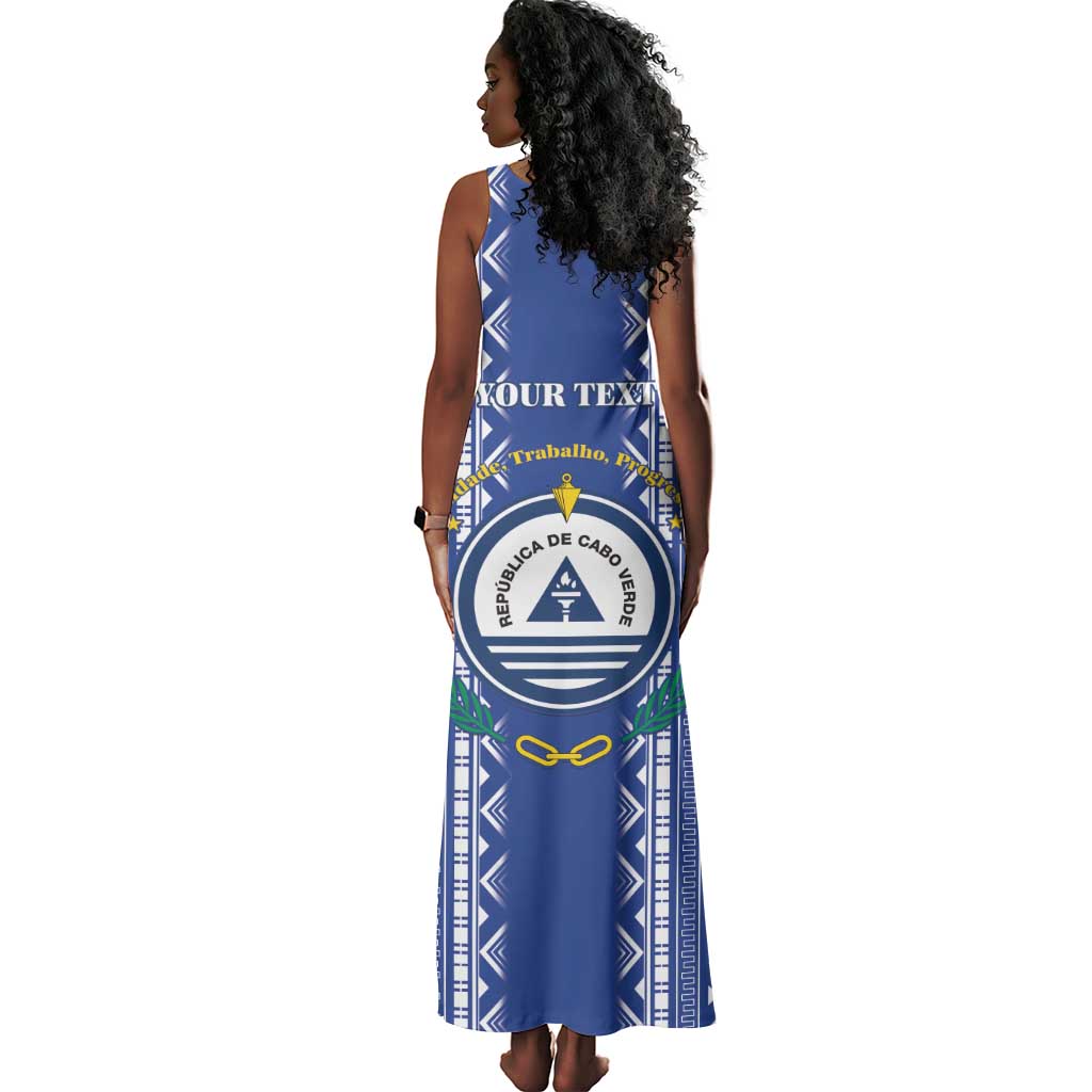 Personalised Cape Verde Tank Maxi Dress Grey Headed Kingfisher - Coat Of Arms
