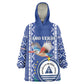 Personalised Cape Verde Wearable Blanket Hoodie Grey Headed Kingfisher - Coat Of Arms