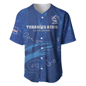 Custom Cape Verde Football Baseball Jersey Go Champions Tubaroes Azuis
