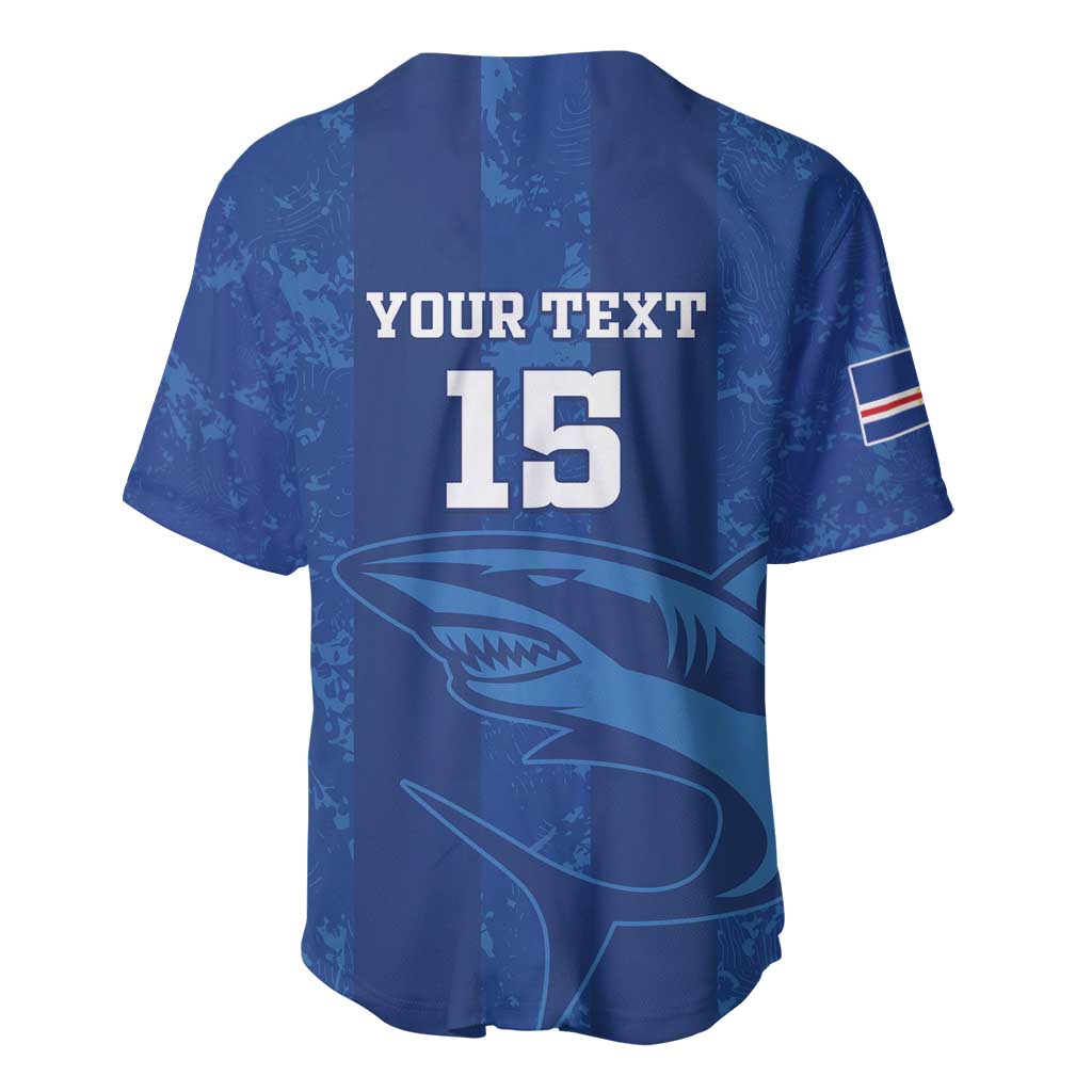 Custom Cape Verde Football Baseball Jersey Go Champions Tubaroes Azuis