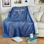 Custom Cape Verde Football Blanket Go Champions Tubaroes Azuis