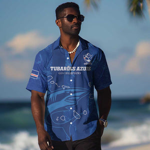 Custom Cape Verde Football Hawaiian Shirt Go Champions Tubaroes Azuis