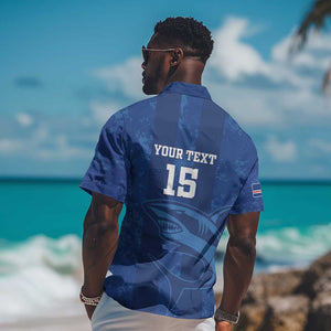 Custom Cape Verde Football Hawaiian Shirt Go Champions Tubaroes Azuis