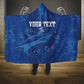 Custom Cape Verde Football Hooded Blanket Go Champions Tubaroes Azuis