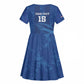 Custom Cape Verde Football Kid Short Sleeve Dress Go Champions Tubaroes Azuis