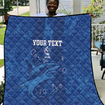 Custom Cape Verde Football Quilt Go Champions Tubaroes Azuis