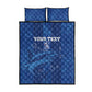 Custom Cape Verde Football Quilt Bed Set Go Champions Tubaroes Azuis