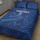 Custom Cape Verde Football Quilt Bed Set Go Champions Tubaroes Azuis