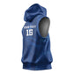 Custom Cape Verde Football Sleeveless Hoodie Go Champions Tubaroes Azuis - African Pride