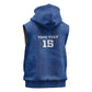 Custom Cape Verde Football Sleeveless Zip Hoodie Go Champions Tubaroes Azuis - African Pride