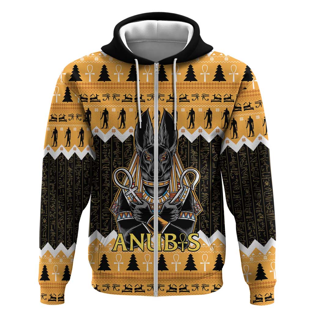 Afro Ancient Egyptian Hoodie Anubis - Merry Christmas