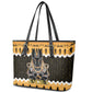 Afro Ancient Egyptian Leather Tote Bag Anubis - Merry Christmas