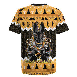 Afro Ancient Egyptian Rugby Jersey Anubis - Merry Christmas