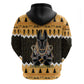 Afro Ancient Egyptian Zip Hoodie Anubis - Merry Christmas
