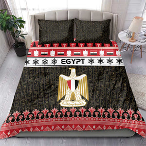 Afro Egypt Christmas Bedding Set Coat Of Arms Mix Egyptian Pattern