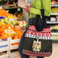 Afro Egypt Christmas Grocery Bag Coat Of Arms Mix Egyptian Pattern