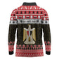 Afro Egypt Christmas Long Sleeve Polo Shirt Coat Of Arms Mix Egyptian Pattern
