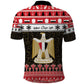 Afro Egypt Christmas Polo Shirt Coat Of Arms Mix Egyptian Pattern LT15
