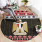 Afro Egypt Christmas Round Carpet Coat Of Arms Mix Egyptian Pattern