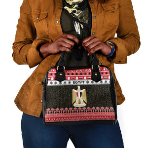 Afro Egypt Christmas Shoulder Handbag Coat Of Arms Mix Egyptian Pattern