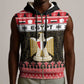 Afro Egypt Christmas Sleeveless Zip Hoodie Coat Of Arms Mix Egyptian Pattern - African Pride