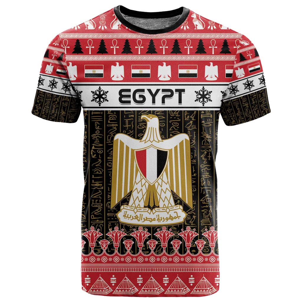 Afro Egypt Christmas T shirt Coat Of Arms Mix Egyptian Pattern LT15