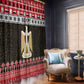 Afro Egypt Christmas Window Curtain Coat Of Arms Mix Egyptian Pattern