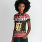 Afro Egypt Christmas Women Polo Shirt Coat Of Arms Mix Egyptian Pattern