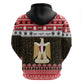 Afro Egypt Christmas Zip Hoodie Coat Of Arms Mix Egyptian Pattern