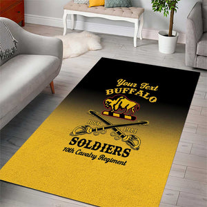 Personalized Afro-Americans Buffalo Soldiers Area Rug 10th Cavalry Regiment
