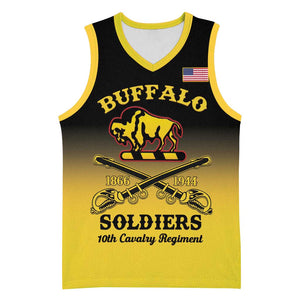 Personalized Afro-Americans Buffalo Soldiers Basketball Jersey 10th Cavalry Regiment - African Pride