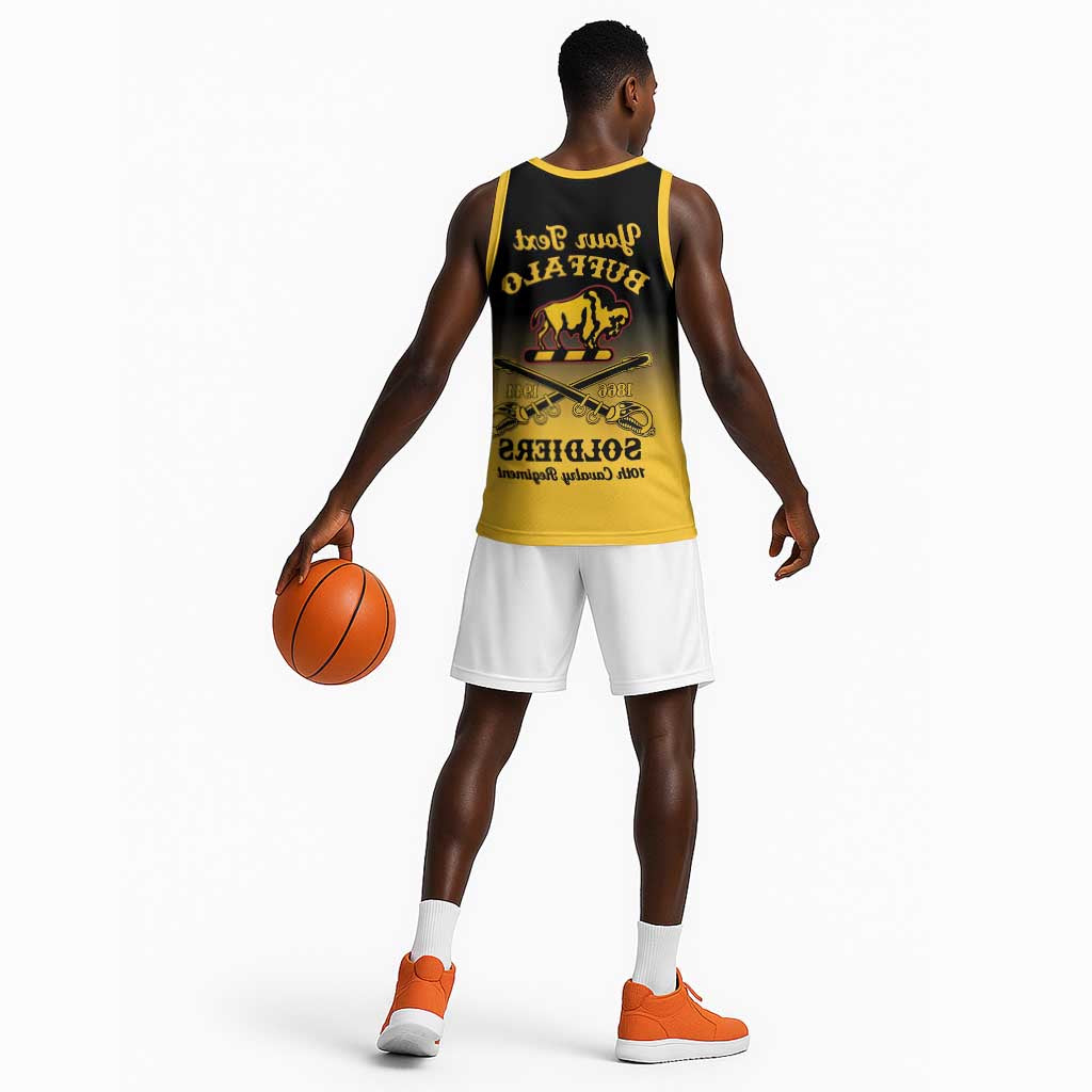 Personalized Afro-Americans Buffalo Soldiers Basketball Jersey 10th Cavalry Regiment - African Pride