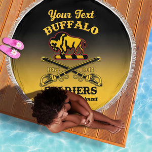 Personalized Afro-Americans Buffalo Soldiers Beach Blanket 10th Cavalry Regiment