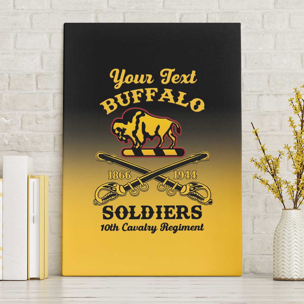 Personalized Afro-Americans Buffalo Soldiers Canvas Wall Art 10th Cavalry Regiment