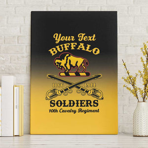 Personalized Afro-Americans Buffalo Soldiers Canvas Wall Art 10th Cavalry Regiment