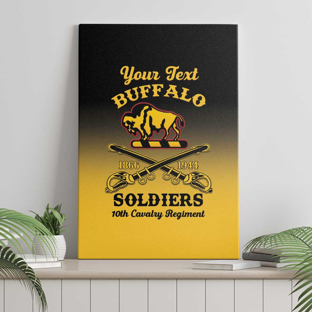 Personalized Afro-Americans Buffalo Soldiers Canvas Wall Art 10th Cavalry Regiment