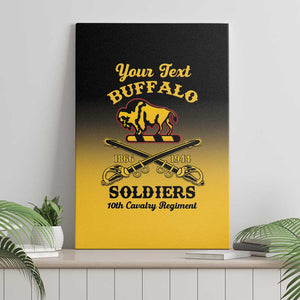 Personalized Afro-Americans Buffalo Soldiers Canvas Wall Art 10th Cavalry Regiment