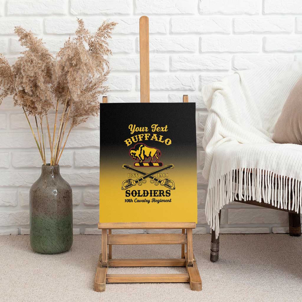 Personalized Afro-Americans Buffalo Soldiers Canvas Wall Art 10th Cavalry Regiment
