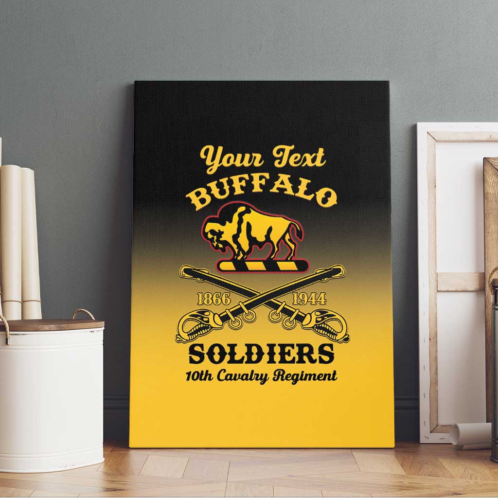Personalized Afro-Americans Buffalo Soldiers Canvas Wall Art 10th Cavalry Regiment