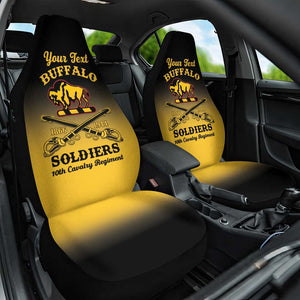 Personalized Afro-Americans Buffalo Soldiers Car Seat Cover 10th Cavalry Regiment